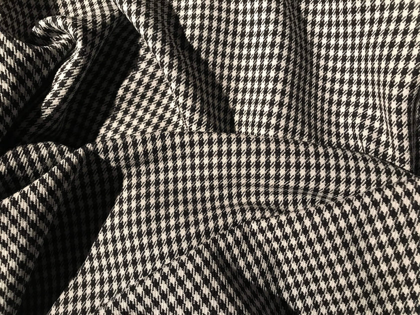 Black and White Houndstooth Fabric