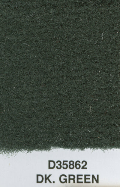 Backless Mercedes Finetuft Velour Carpet Dark Green