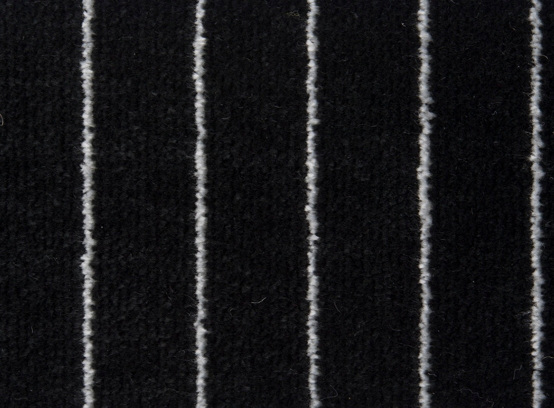 Porsche Pinstripe Velour - black/white – Hydes Leather